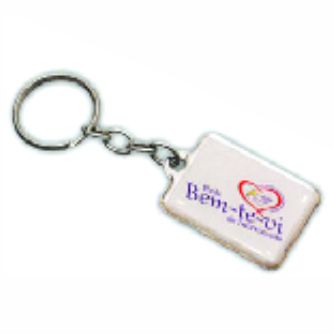 Chaveiro Metal Chapinha com Corrente