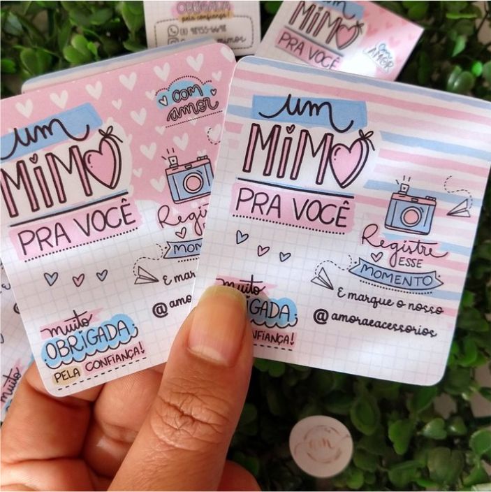 Mini Tag em Papel Fotografico Canto Moeda