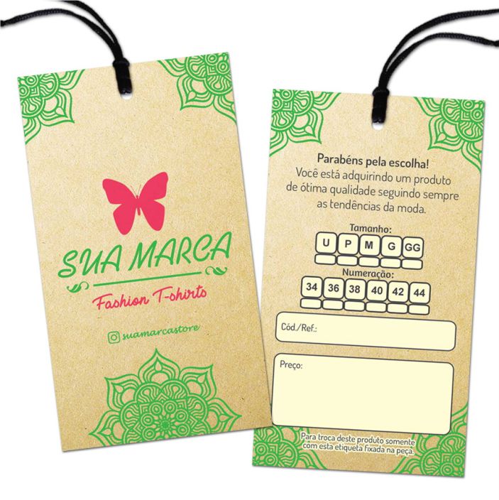 Tags em Papel Reciclado