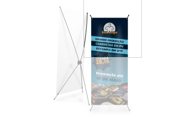 X Banner Indoor Kit Completo Bandeira E Suporte